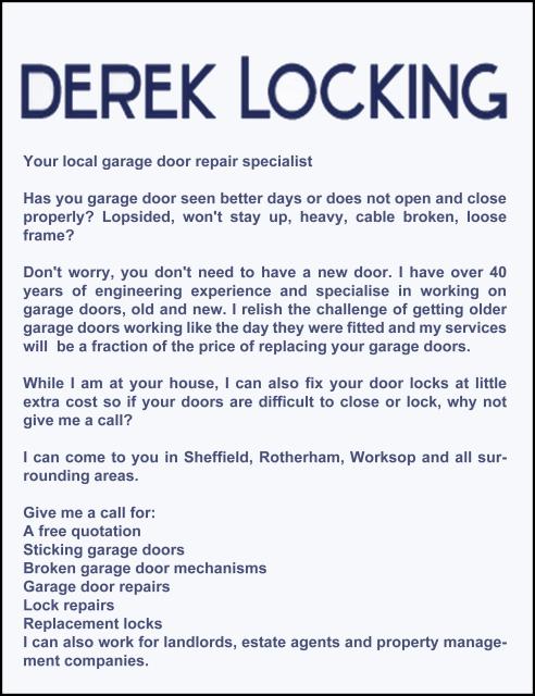 Derek Locking Garage Door Repairs Garage Doors In Yorkshire